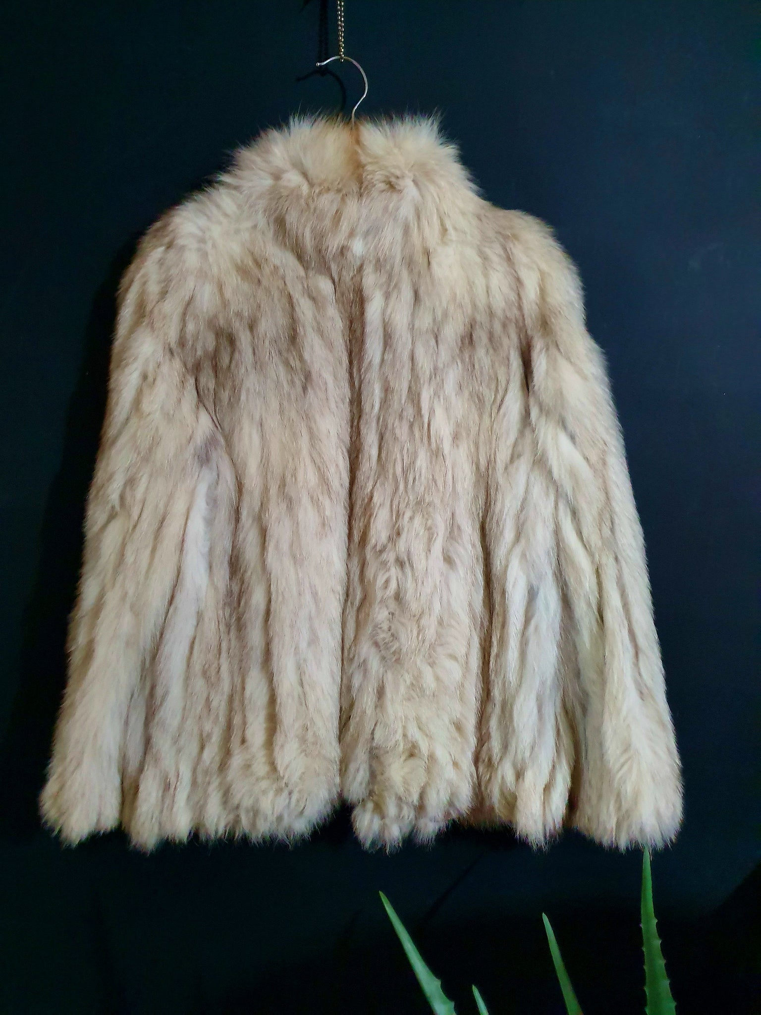 Vintage 80s White Arctic Fox Fur Jacket