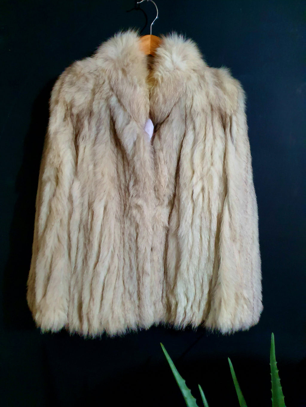Vintage 80s White Arctic Fox Fur Jacket