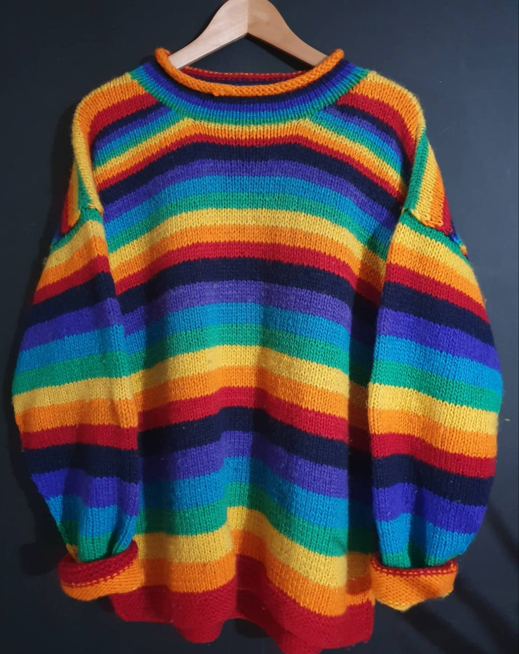 90s Rainbow Wool Jumper