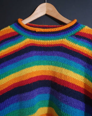 90s Rainbow Wool Jumper