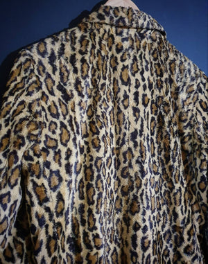 90s Leopard Print Fur Jacket