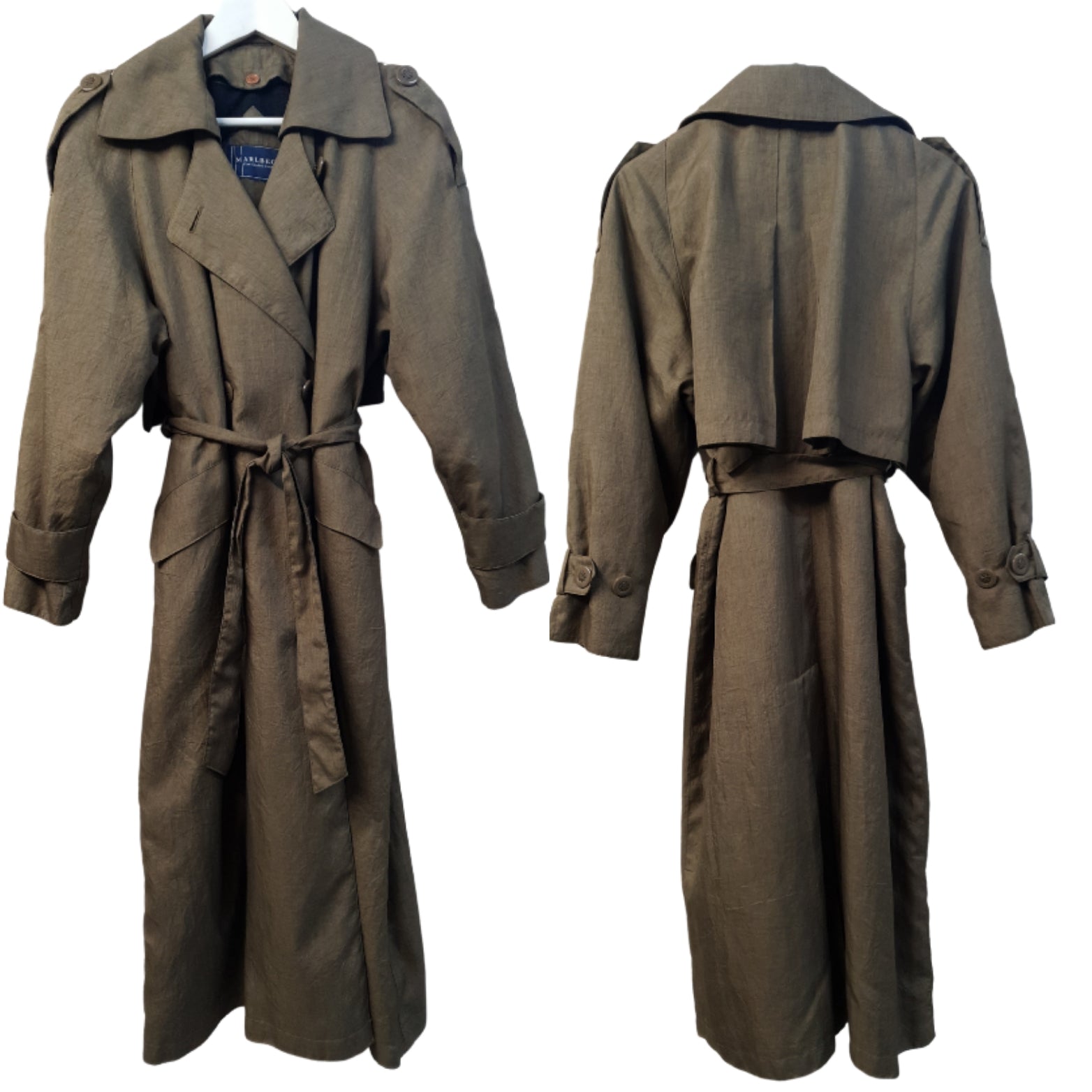 80s Lined Khaki Trench Coat